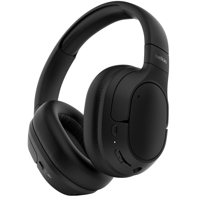 Headset Belkin Noise Cancelling Over-Ear Headphones Black - AUD008HQBK