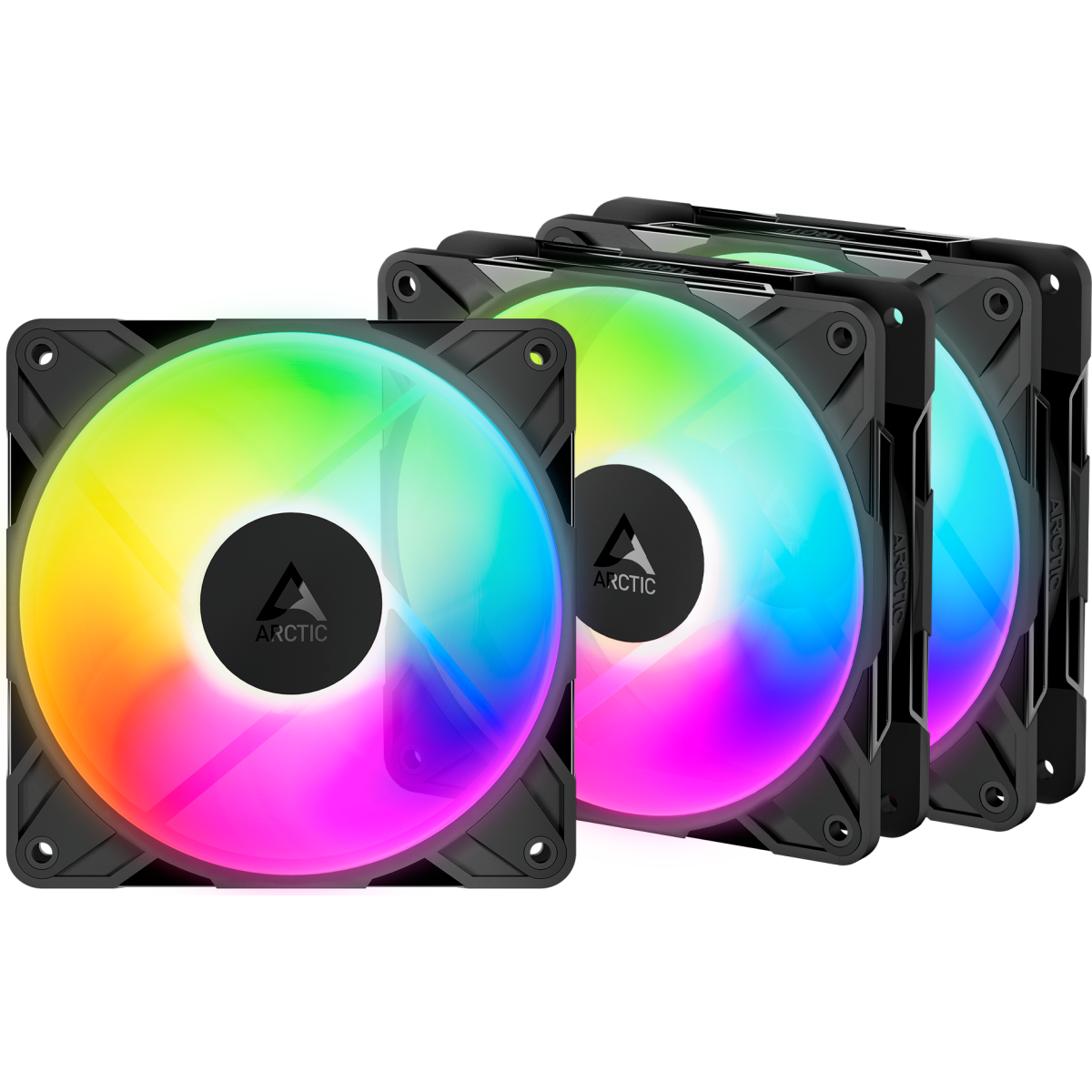 Ventilateur pour boîtier Arctic P12 Pro Reverse A-RGB Black (3 pcs) - ACFAN00333A