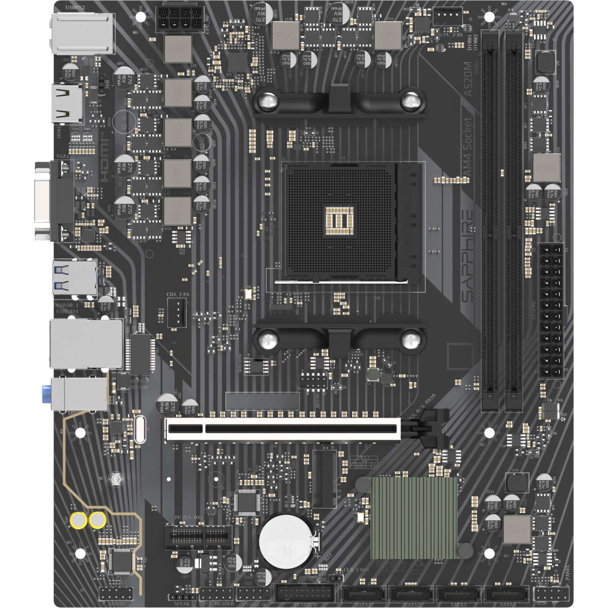 Mainboard Sapphire A520M-E - 52119-04-40G