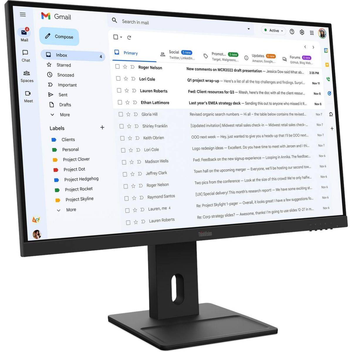 écran Lenovo 27" ThinkVision E27-40 (64BCMAT4EU) - photo 2