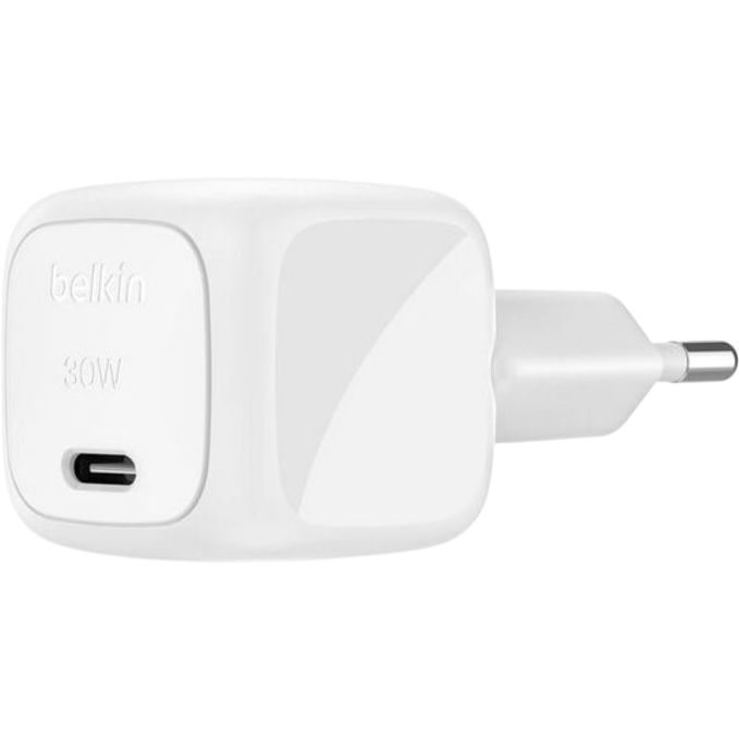 Chargeur secteur pour réseau Belkin BoostCharge USB-C Wall Charger 30W + USB-C Cable White - WCA008kq1MWH-B6 - photo 2