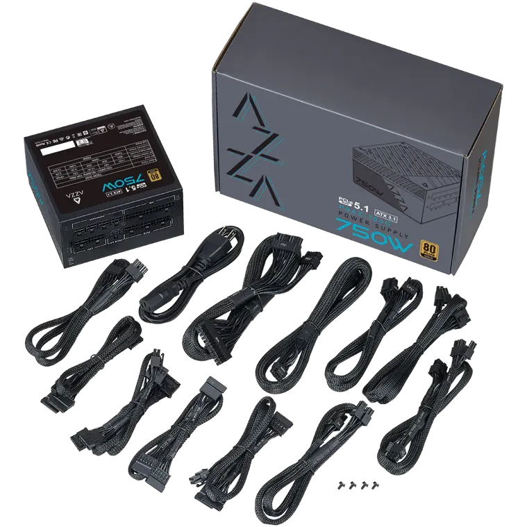Netzteil 750W AZZA PSAZ-750G ATX 3.1 Fully Modular - Foto 3