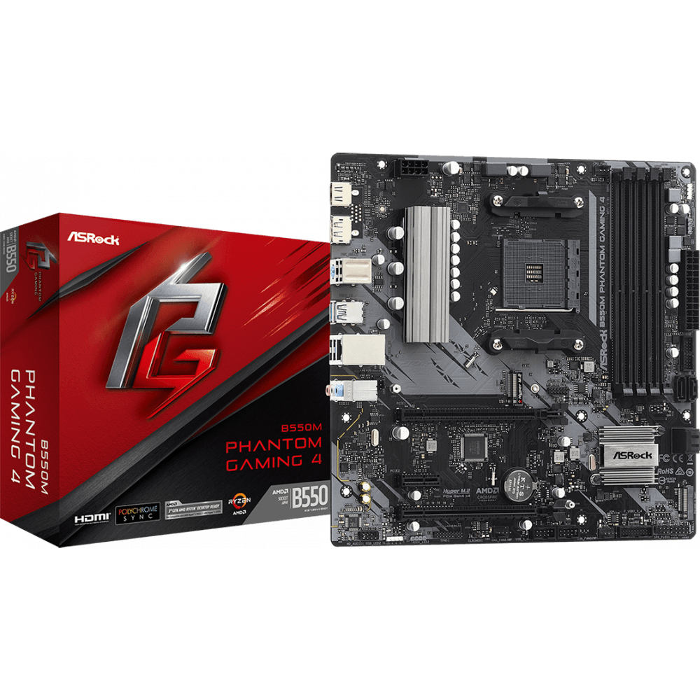 Pamatplate ASRock B550M Phantom Gaming 4 (90-MXBE90-A0UAYZ) - foto 4