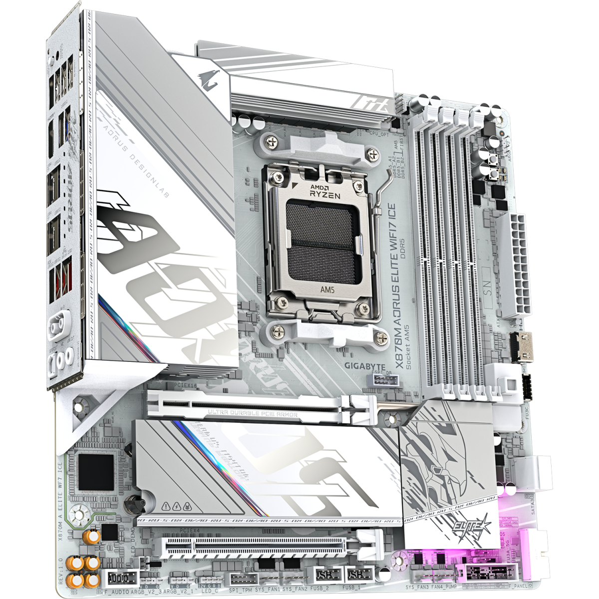 carte mère Gigabyte X870M AORUS ELITE WIFI7 ICE - photo 3