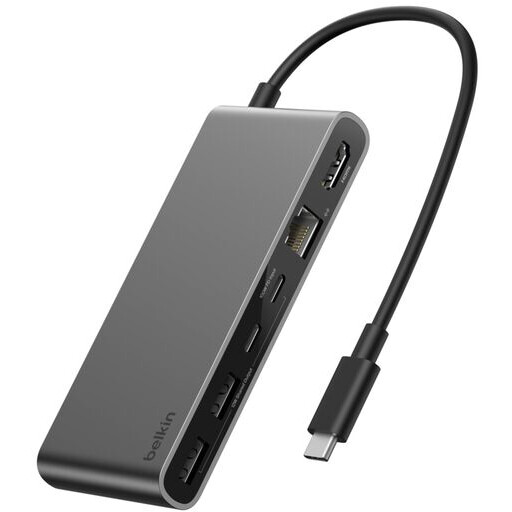 station daccueil Belkin 8-Port USB-C Hub with 2.5Gb Ethernet Space Gray - INC024hqSGY - photo 2