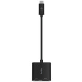 adaptateur de connexion USB Type-C - HDMI/USB Type-C, 0.13m, Belkin AVC002btBK