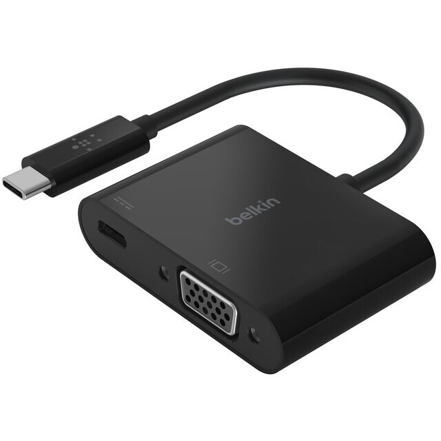 Adapter USB Type-C - VGA/USB Type-C, Belkin AVC001btBK