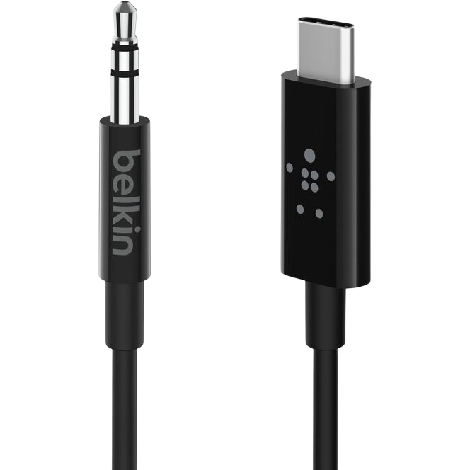 Kabel USB Type-C - 3.5 Jack, 0.9m, Belkin F7U079bt03-BLK - Foto 2