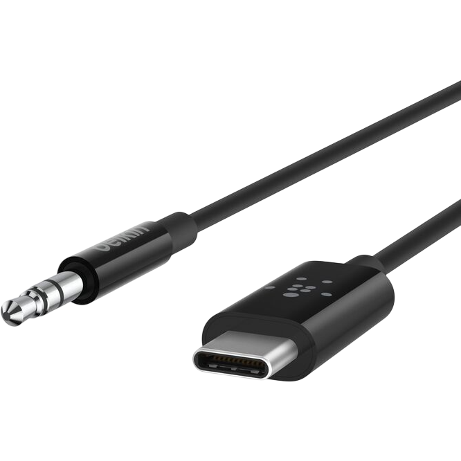 Kabel USB Type-C - 3.5 Jack, 0.9m, Belkin F7U079bt03-BLK - Foto 4