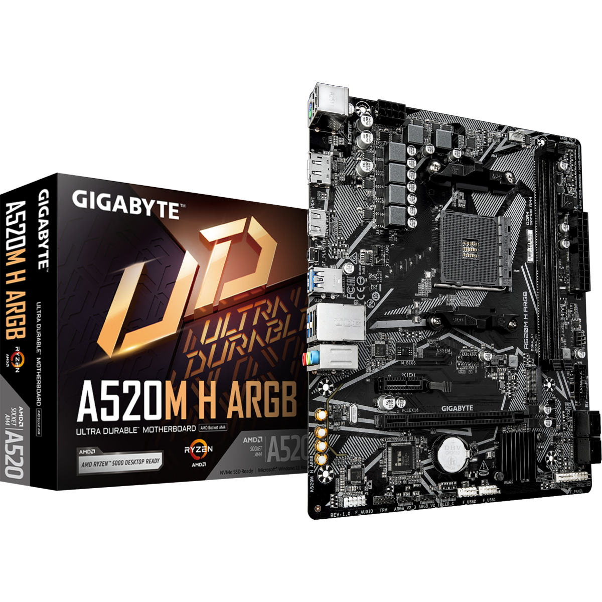 Mainboard Gigabyte A520M H ARGB - Foto 4