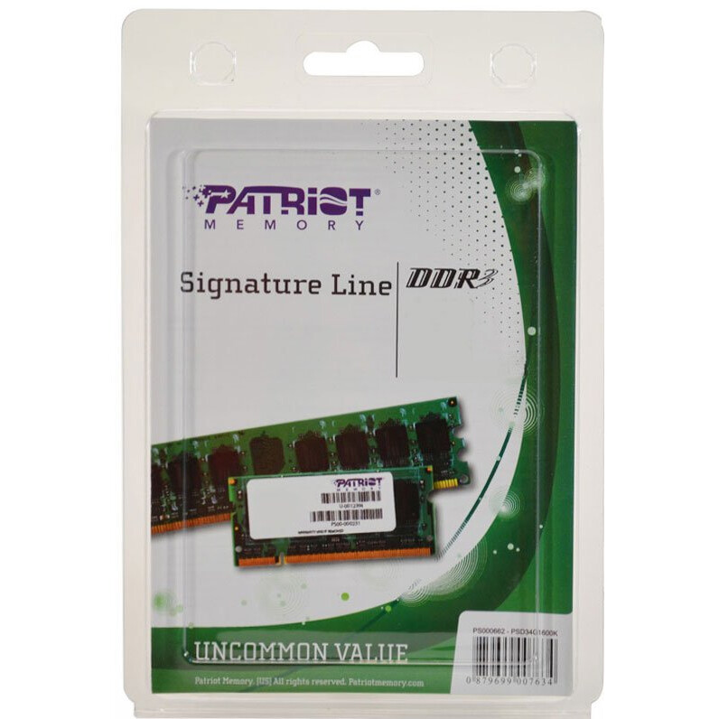 Arbeitsspeicher 8GB DDR-III 1600MHz Patriot SO-DIMM (PSD38G16002S) - Foto 2