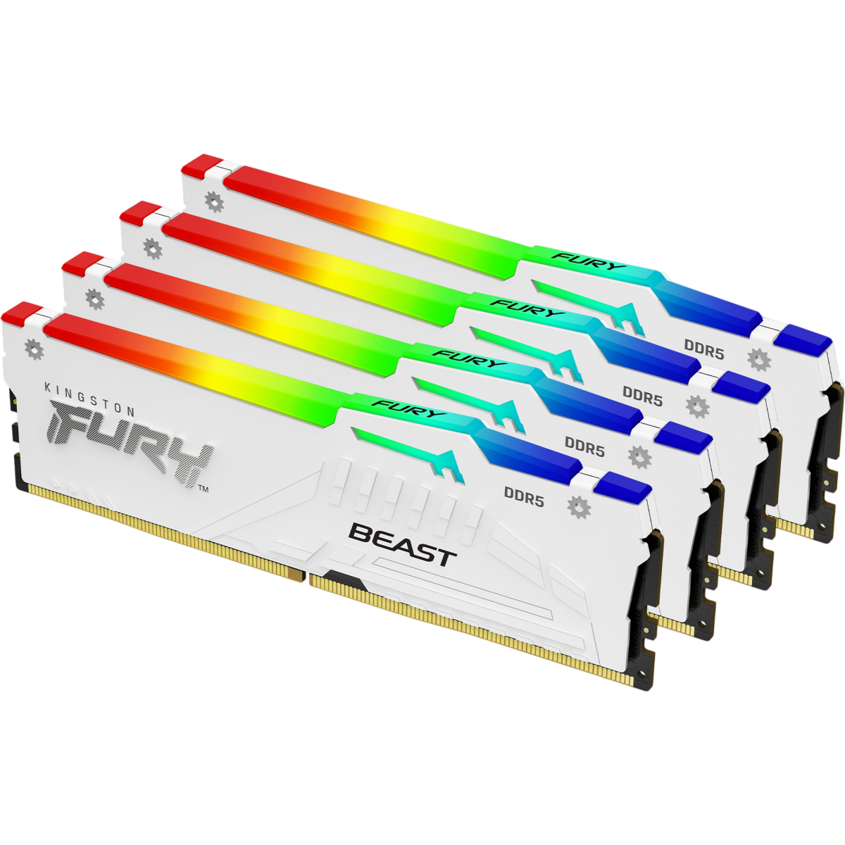 Mémoire vive 128GB DDR5 5600MHz Kingston Fury Beast RGB (KF556C40BWAK4-128) (4x32GB KIT) - photo 2