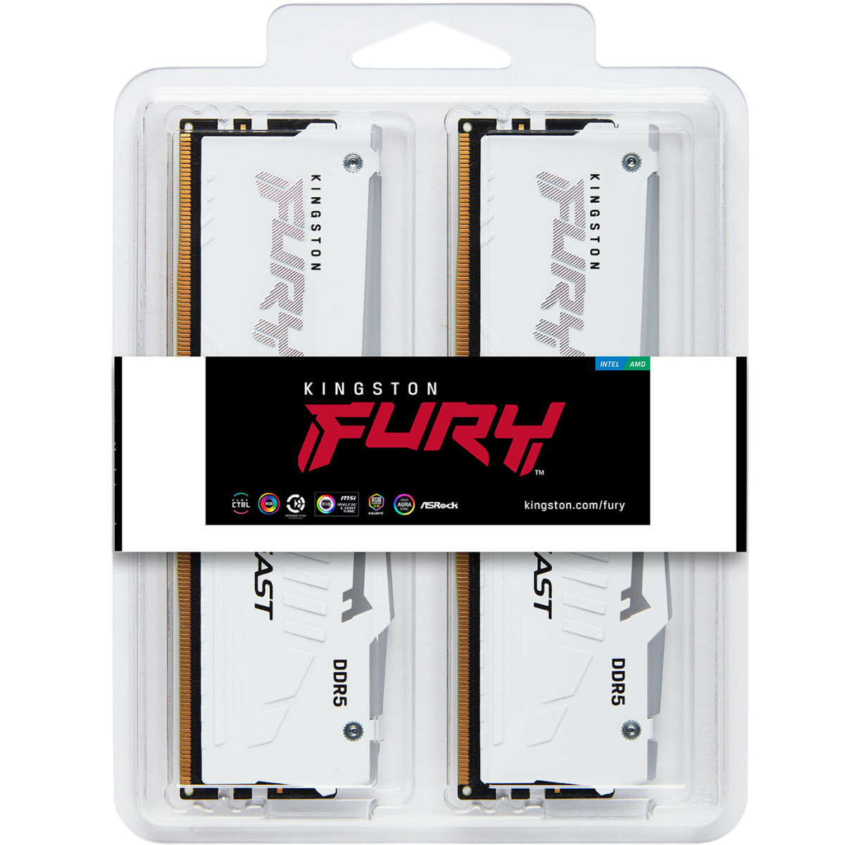 Mémoire vive 128GB DDR5 5600MHz Kingston Fury Beast RGB (KF556C40BWAK4-128) (4x32GB KIT) - photo 3