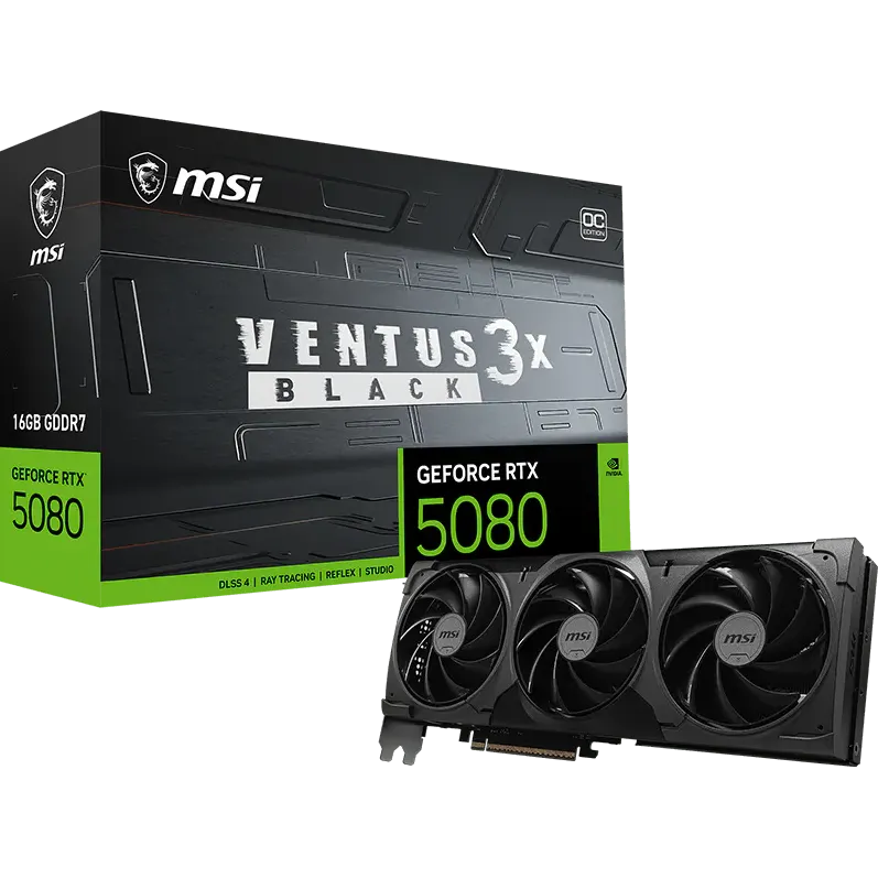 Grafikkarte NVIDIA GeForce RTX 5080 MSI OC 16GB (RTX 5080 16G VENTUS 3X OC BLACK) - Foto 7