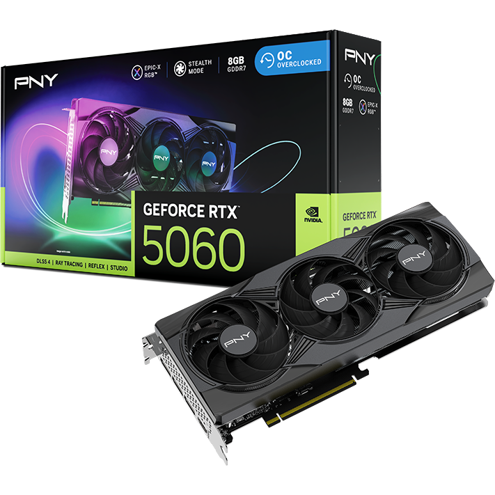 Grafikkarte NVIDIA GeForce RTX 5060 PNY EPIC-X Triple Fan ARGB OC 8GB (VCG50608TFXXPB1-O) - Foto 9