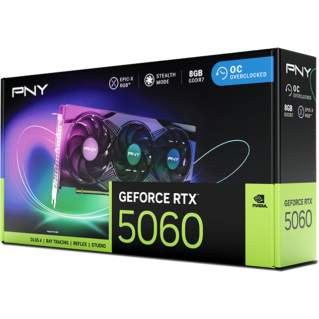 Grafikkarte NVIDIA GeForce RTX 5060 PNY EPIC-X Triple Fan ARGB OC 8GB (VCG50608TFXXPB1-O) - Foto 10