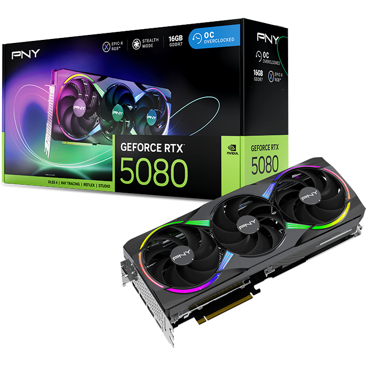 carte graphique NVIDIA GeForce RTX 5080 PNY EPIC-X Triple Fan ARGB OC 16GB (VCG508016TFXXPB1-O) - photo 9