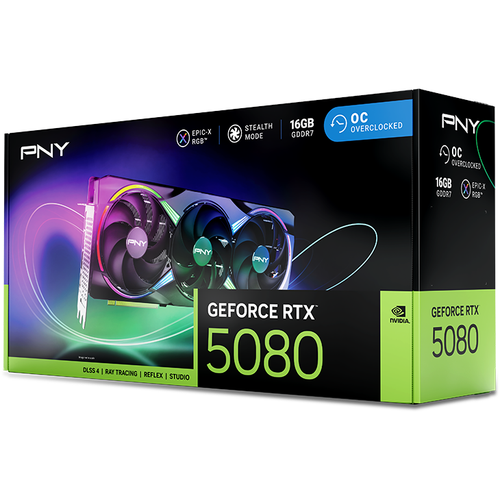 carte graphique NVIDIA GeForce RTX 5080 PNY EPIC-X Triple Fan ARGB OC 16GB (VCG508016TFXXPB1-O) - photo 10
