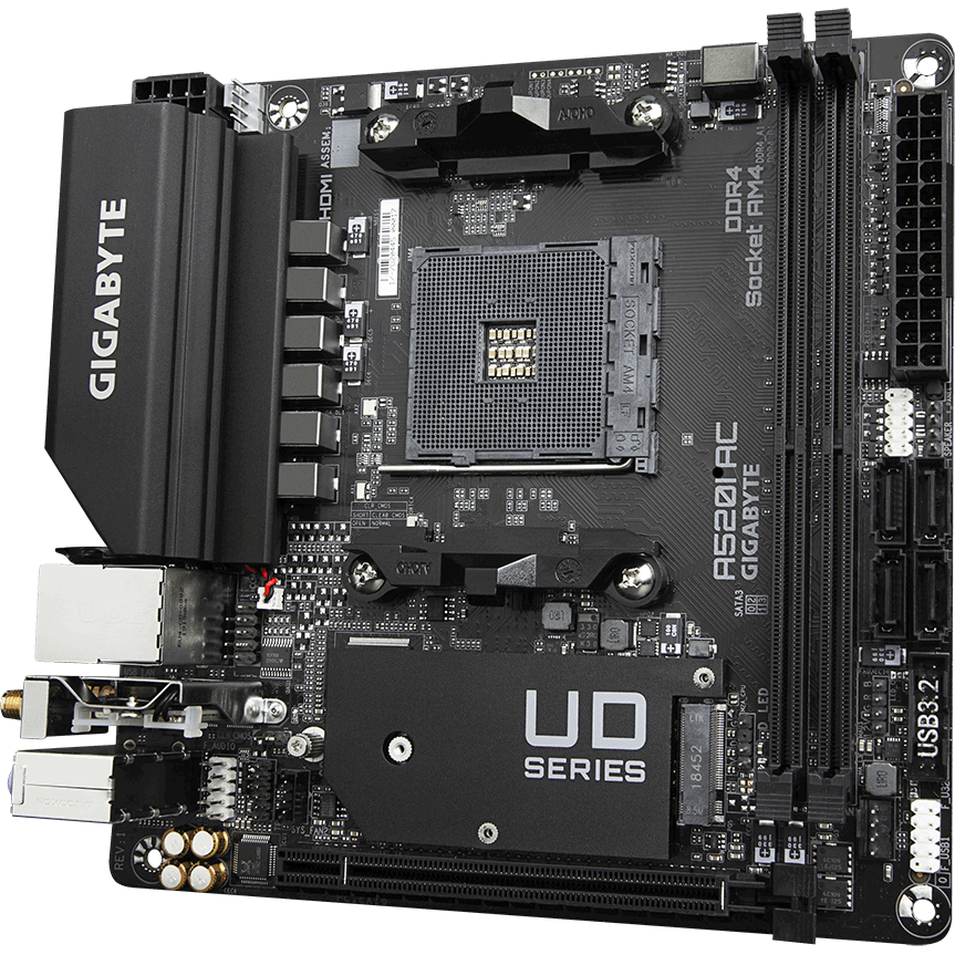 Mainboard Gigabyte A520I AC - Foto 2