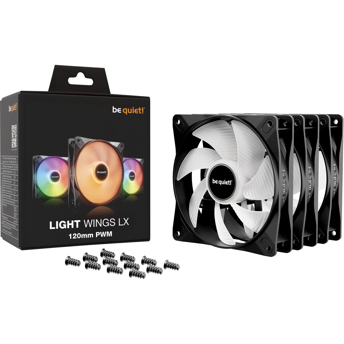 Ventilateur pour boîtier Be Quiet Light Wings LX 120mm PWM Black, 3 pcs - BL121 - photo 4
