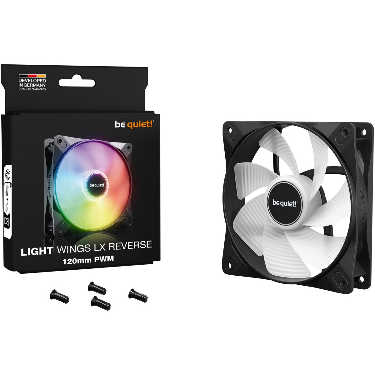 Ventilateur pour boîtier Be Quiet Light Wings LX 120mm PWM Reverse Black - BL132 - photo 4
