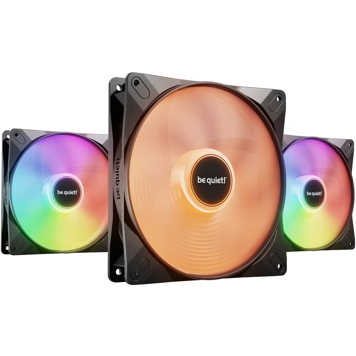 Ventilateur pour boîtier Be Quiet Light Wings LX 140mm PWM High Speed Black, 3 pcs - BL130