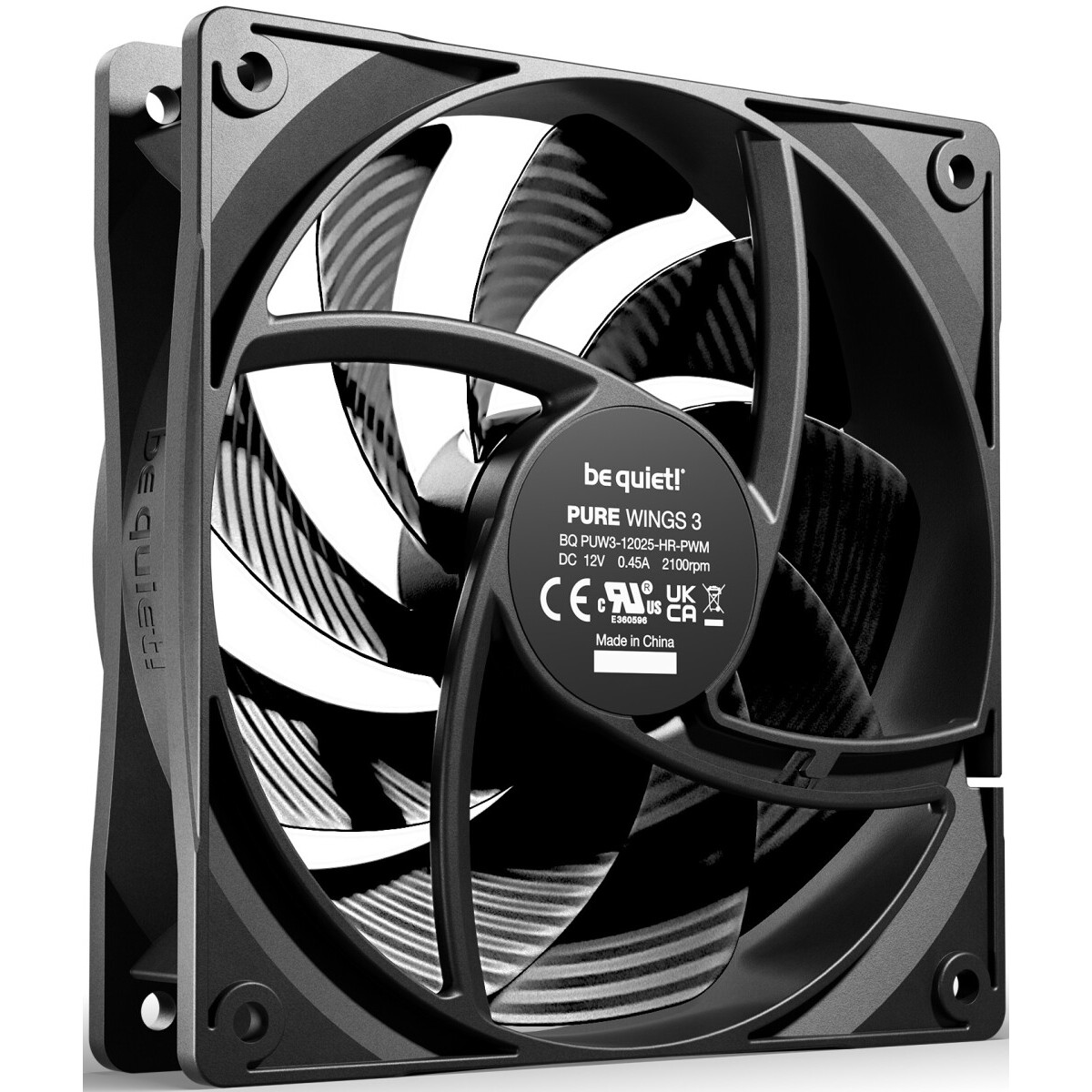 Ventilateur pour boîtier Be Quiet Pure Wings 3 120mm PWM High Speed Black, 3 pcs - BL140 - photo 2
