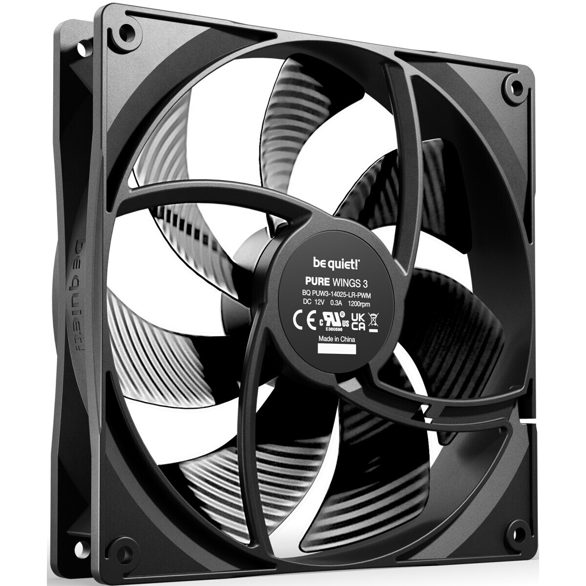 Ventilateur pour boîtier Be Quiet Pure Wings 3 140mm PWM Black, 3 pcs - BL139 - photo 2