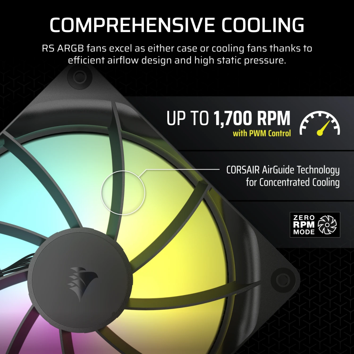 Ventilateur pour boîtier Corsair RS140 ARGB Black (CO-9050182-WW) - photo 7