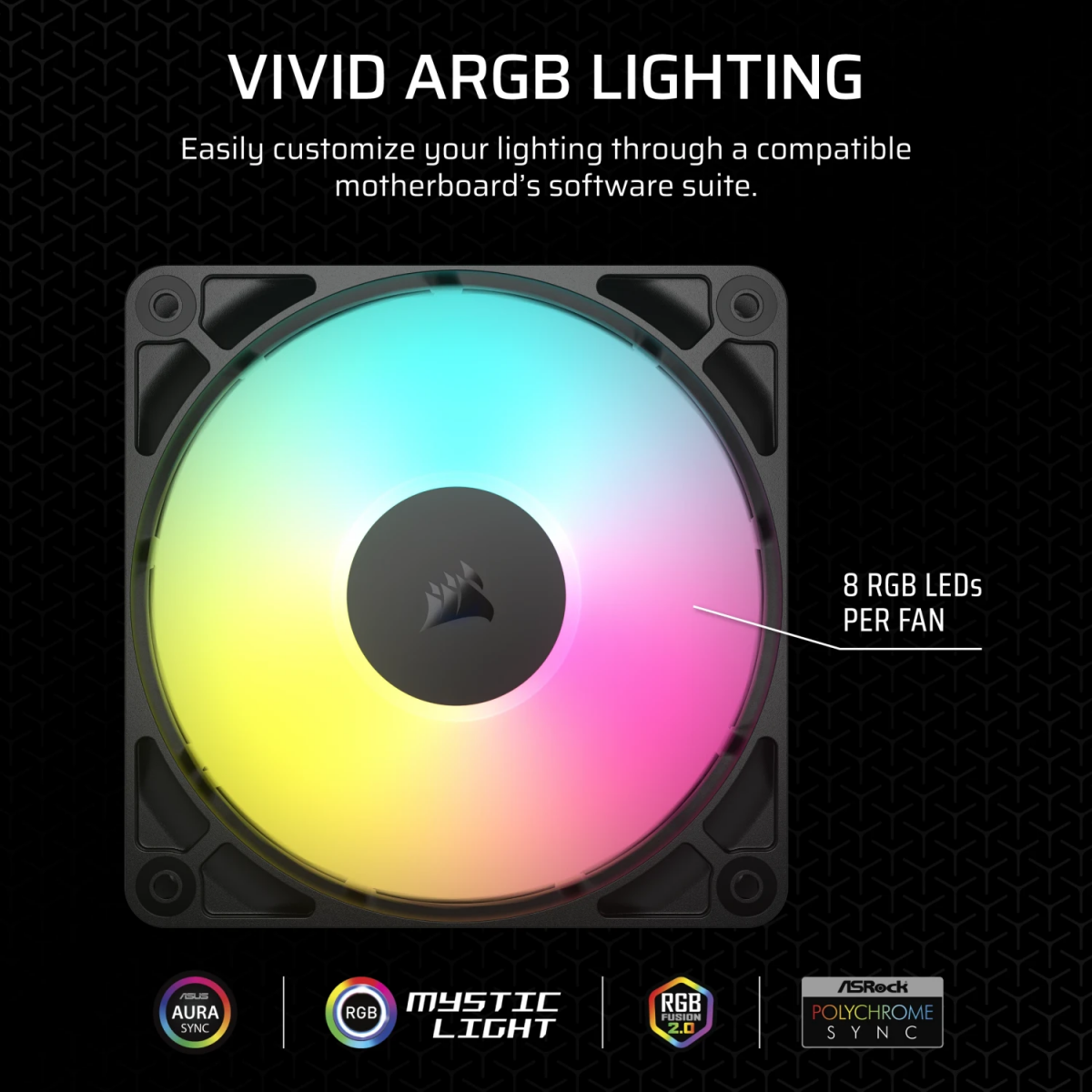 Gehäuseventilator Corsair RS120 ARGB Black (CO-9050180-WW) - Foto 7