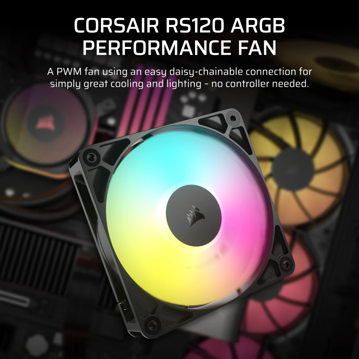 Gehäuseventilator Corsair RS120 ARGB Black (CO-9050180-WW) - Foto 8