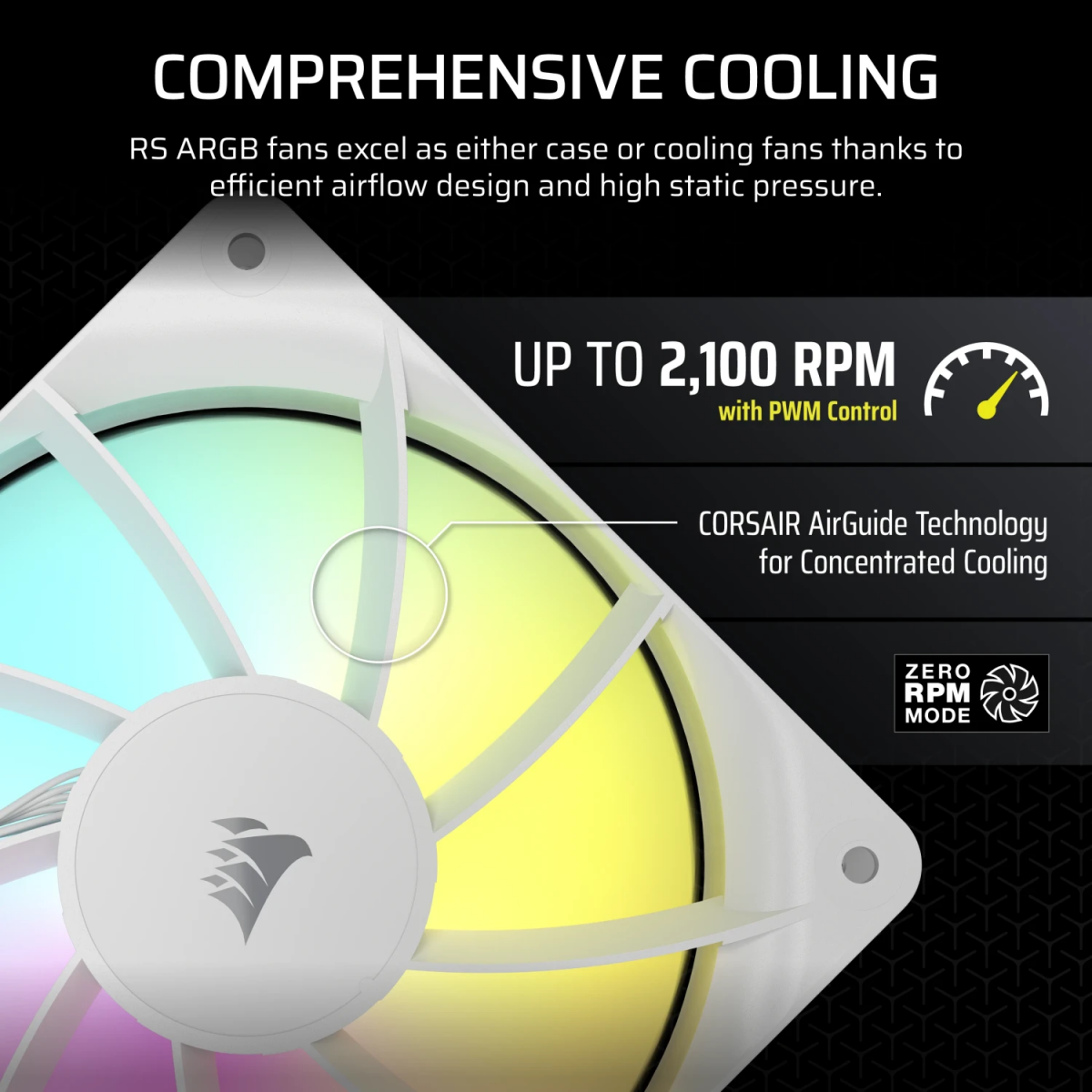 Ventilateur pour boîtier Corsair RS120 ARGB White (CO-9050184-WW) - photo 7