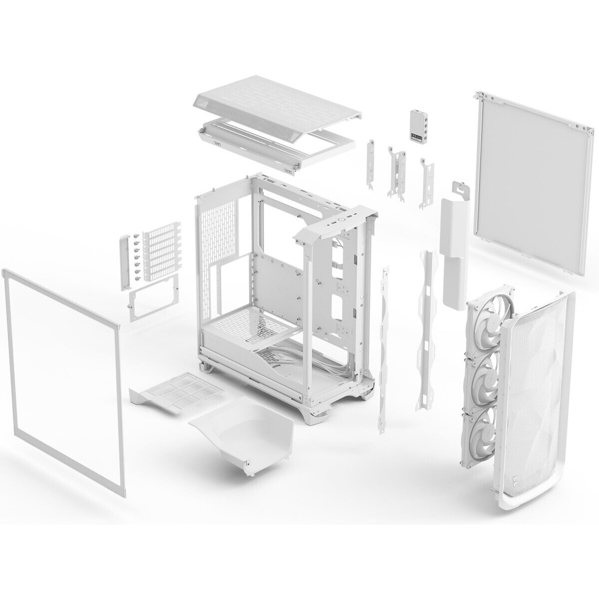 Corps Fractal Design Meshify 3 XL White Ambience Pro RGB TG Clear Tint - FD-C-MES3X-05 - photo 14