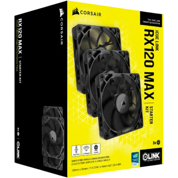 Gehäuselüfter Corsair iCUE LINK RX120 MAX Black (CO-9051042-WW) - Foto 3