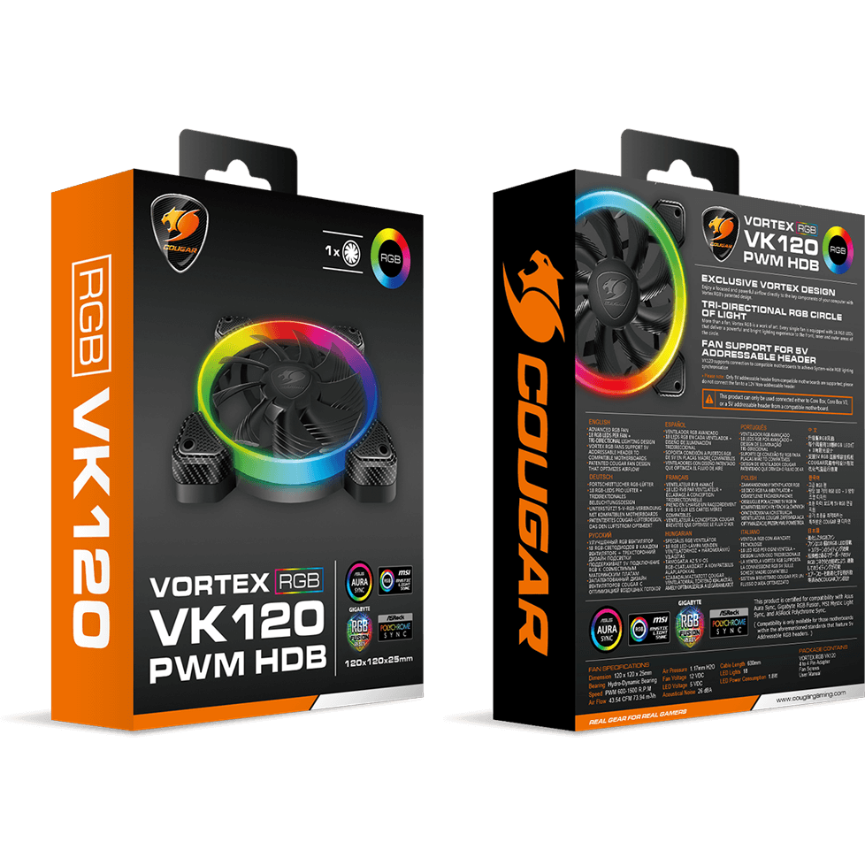 Ventilateur pour boîtier Cougar VORTEX ARGB VK120 Black - CF-VK12HB-RGB - photo 7