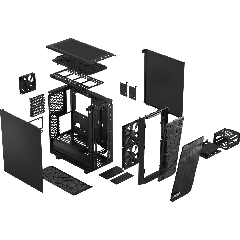 Gehäuse Fractal Design Meshify 2 Compact Solid Black - FD-C-MES2C-01 - Foto 14