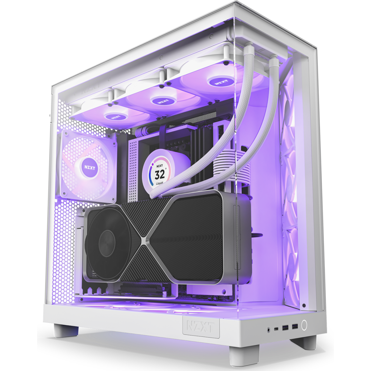 Gehäuse NZXT H6 Flow RGB White - CC-H61FW-R1