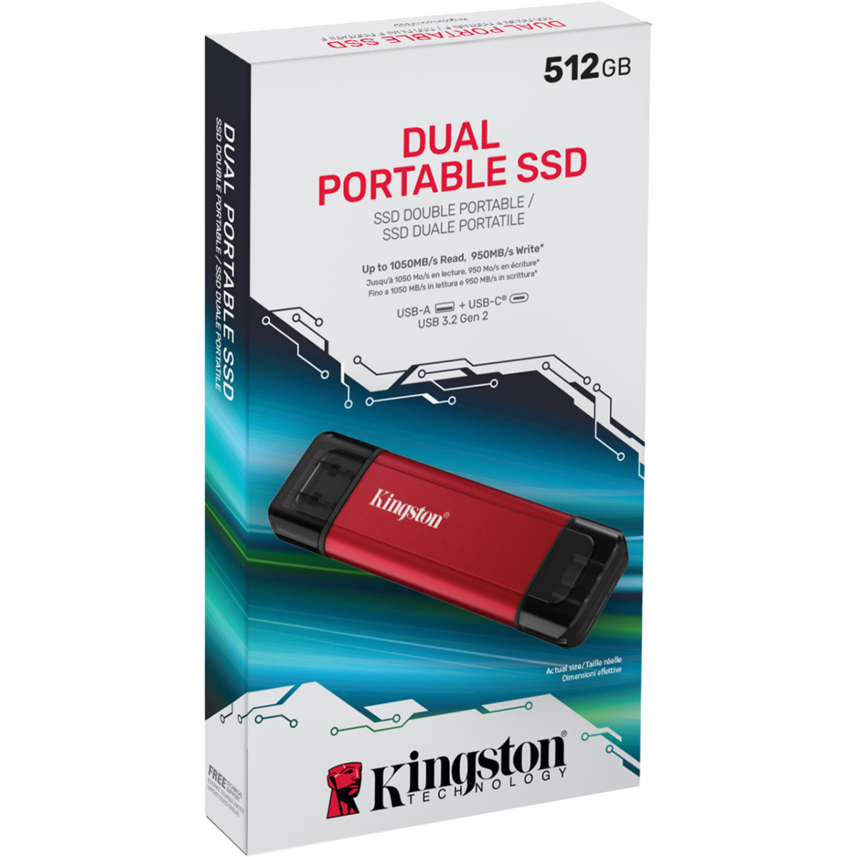 Externer SSD-Speicher 512GB Kingston Dual Portable (SPSD/512GB) - Foto 4