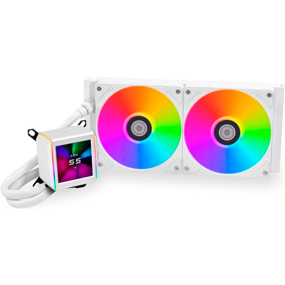 Kühlsystem mit Flüssigkeitskühlung Lian Li Galahad II LCD 280 White - GA2ALCD28W