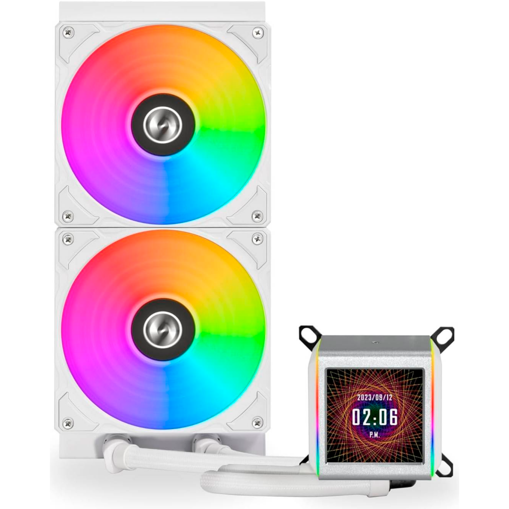Kühlsystem mit Flüssigkeitskühlung Lian Li Galahad II LCD 280 White - GA2ALCD28W - Foto 2