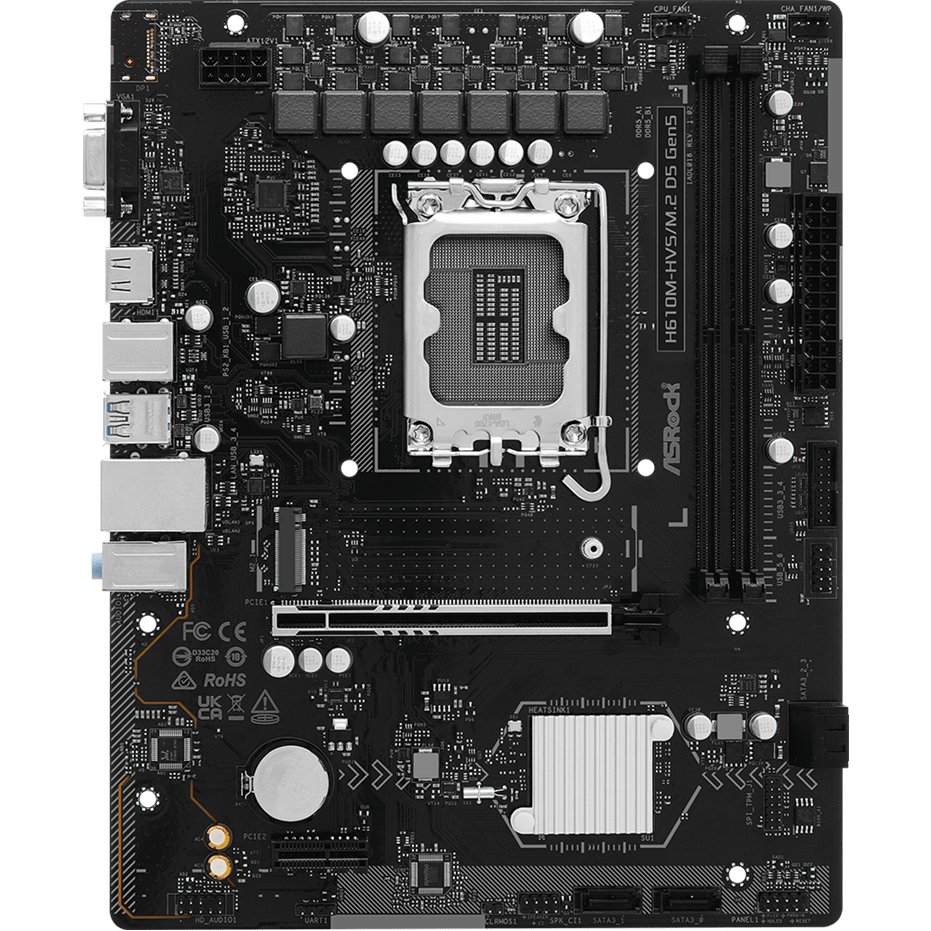 carte mère ASRock H610M-HVS/M.2 D5 Gen5