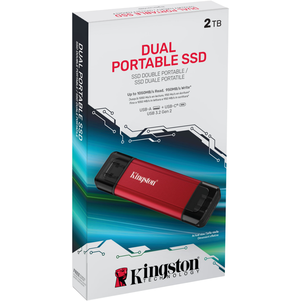 Externer SSD-Speicher 2TB Kingston Dual Portable (SPSD/2TB) - Foto 4