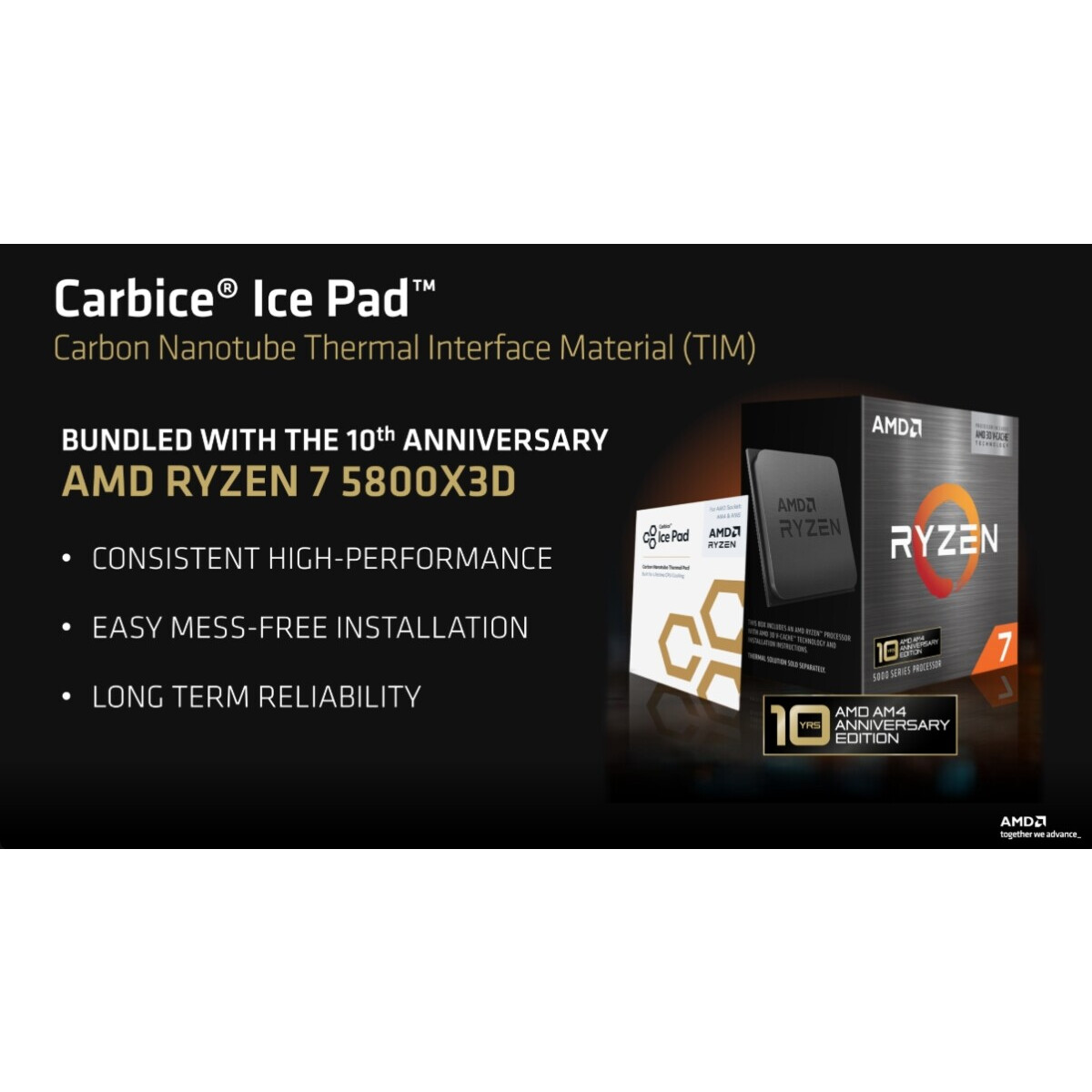 Processor AMD Ryzen 7 5800X3D Anniversary Edition BOX (without cooler) - 100-100000651POF - Foto 10