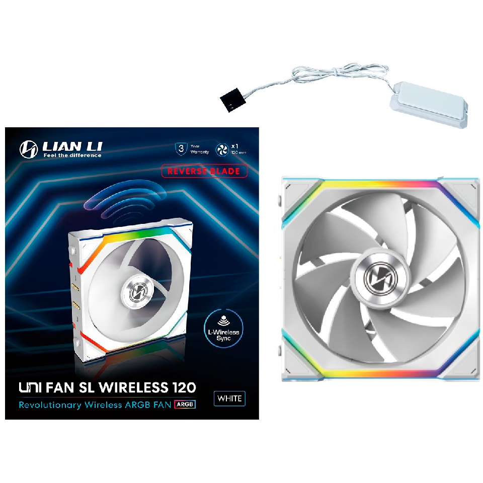 Ventilateur pour boîtier Lian Li UNI Fan SL Wireless 120 Reverse Blade White - G99.12RSL1W1W.00 - photo 7