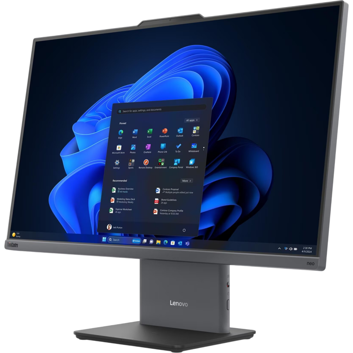 Monoblock Lenovo ThinkCentre neo 55a 24 Gen 6 Luna Grey (13FA004NFR) - Foto 3