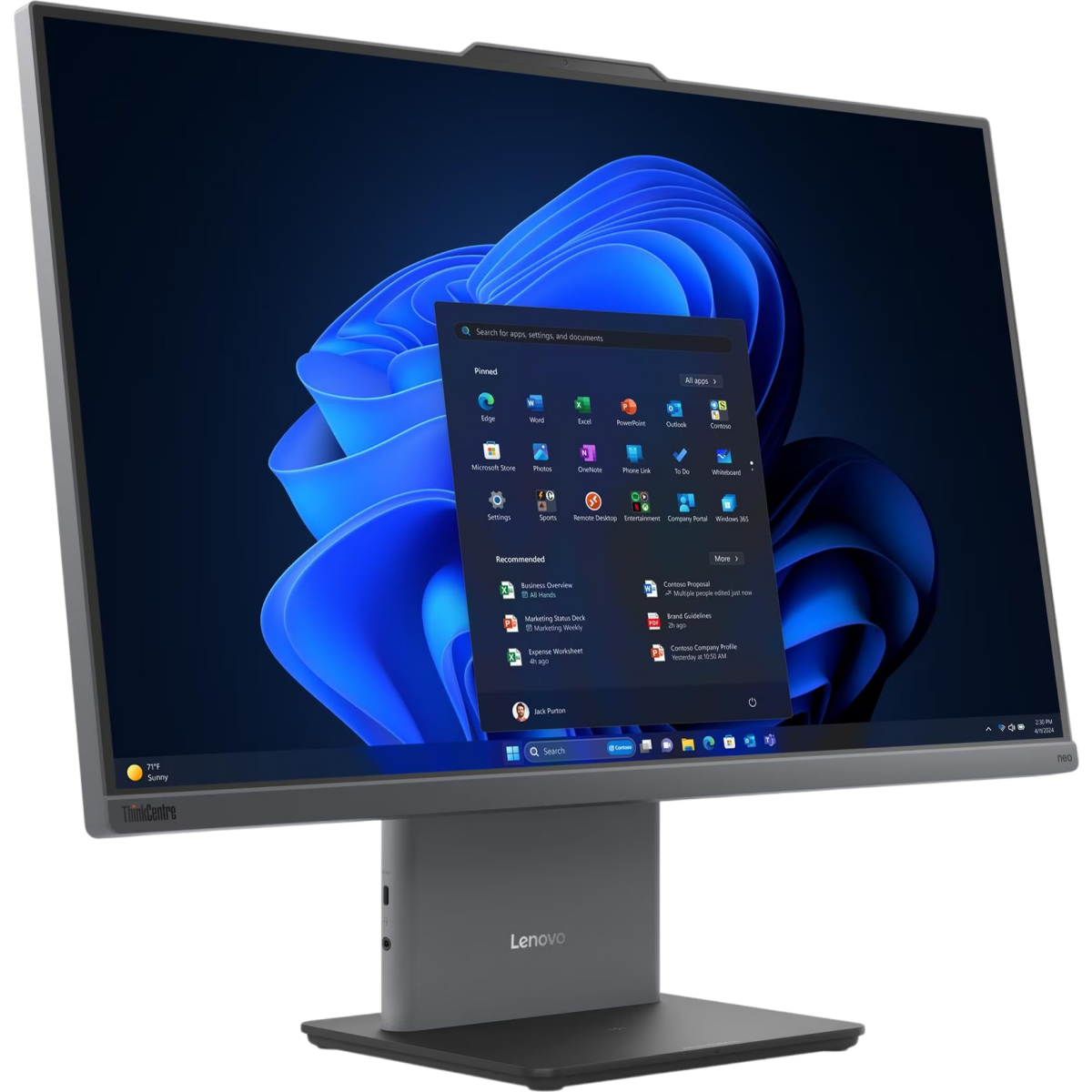 Monoblock Lenovo ThinkCentre neo 55a 24 Gen 6 Luna Grey (13FA004NFR) - Foto 2