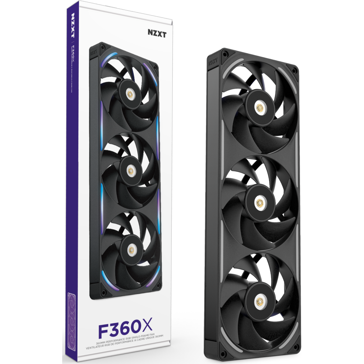 Gehäuselüfter NZXT F360X Black - RF-U36PN-B1 - Foto 2
