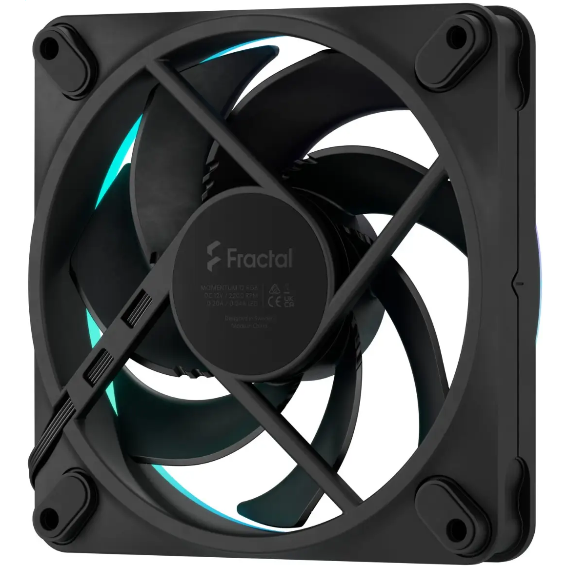 Gehäuselüfter Fractal Design Momentum 14 RGB Black (3-Pack) - FD-F-MR1-1403 - Foto 5