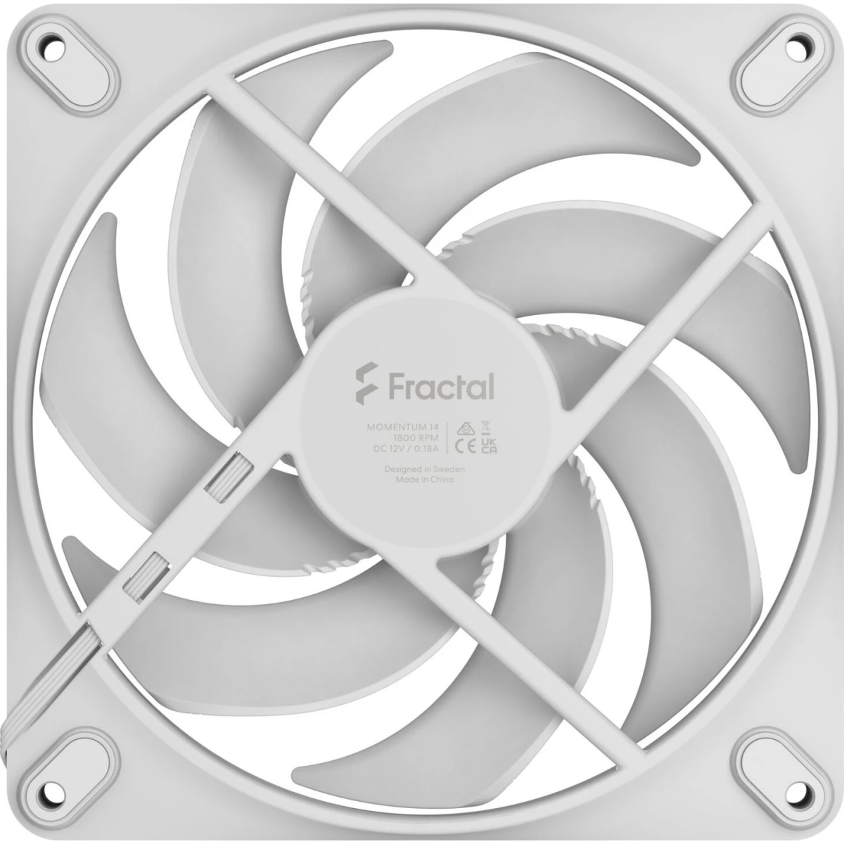 Gehäuselüfter Fractal Design Momentum 14 White - FD-F-MO1-1402 - Foto 4
