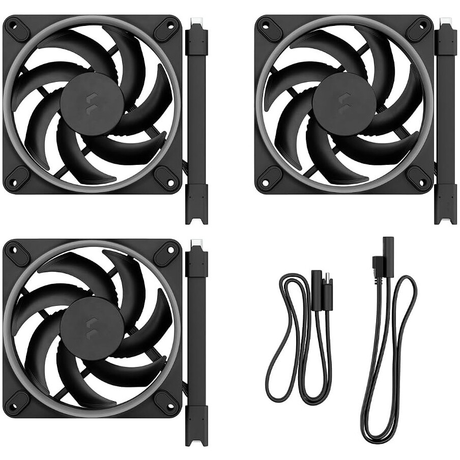 Gehäuselüfter Fractal Design Momentum 12 RGB Black (3-Pack) - FD-F-MR1-1203 - Foto 7